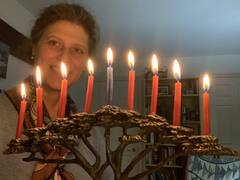 Banner Image for Chanukah Menorah Lighting with Rabbi Ruthie